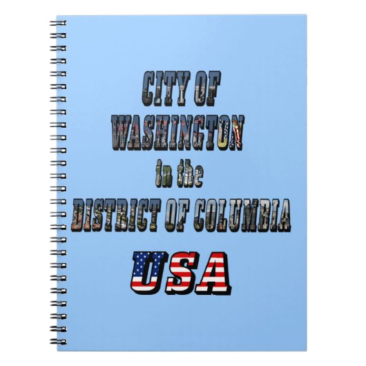 Washington in het District of Columbia USA Notitieboek (Voorkant)