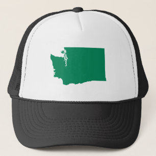 Washington in het groen trucker pet