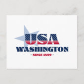 Washington in rood, wit en blauw Briefkaart (Voorkant)