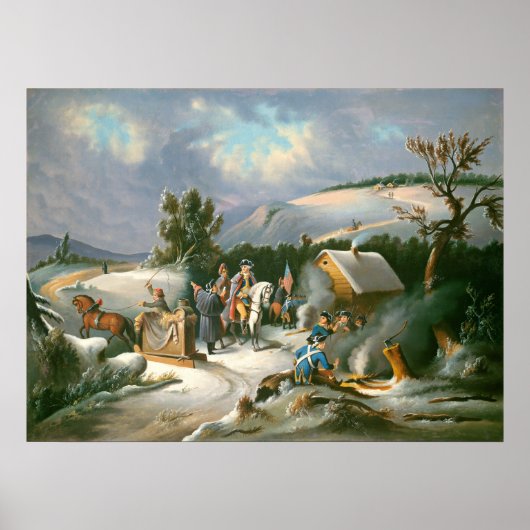 Washington in Valley Forge Fine Art Poster (Voorkant)