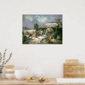Washington in Valley Forge Fine Art Poster (Keuken)