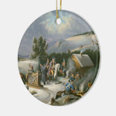 Washington in Valley Forge Keramisch Ornament (Links)
