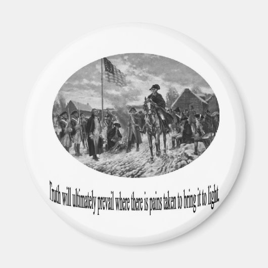 Washington in Valley Forge met Quote Magneet (Voorkant)