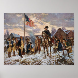 Washington in Valley Forge Poster