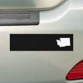 Washington in wit en zwart bumpersticker (Op auto)