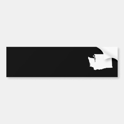 Washington in wit en zwart bumpersticker (Voorkant)