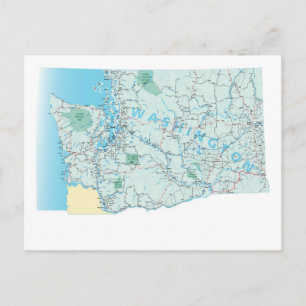 Washington Interstate Map Briefkaart