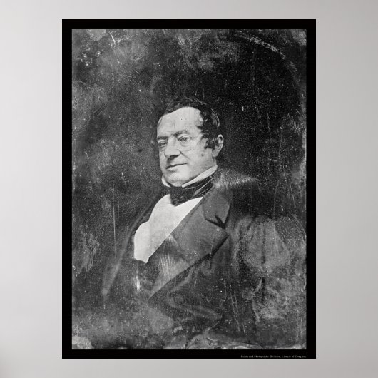 Washington Irving Daguerreotype 1855 Poster (Voorkant)