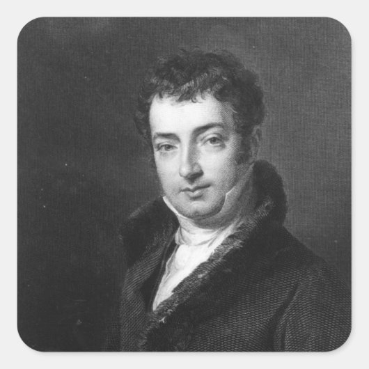 Washington Irving Vierkante Sticker (Voorkant)