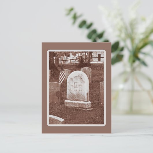 Washington Irving's grafsteen Briefkaart (Staand voorkant)