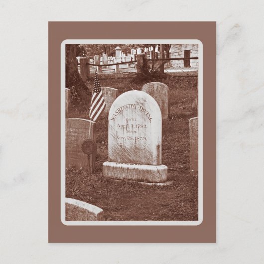 Washington Irving's grafsteen Briefkaart (Voorkant)