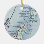 Washington Island WI Keramisch Ornament (Voorkant)