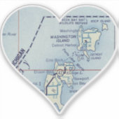Washington Island WI  Map Sticker (Voorkant)