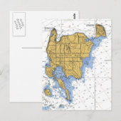Washington Island, WI Nautical Chart Briefkaart (Voorkant / Achterkant)