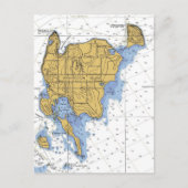 Washington Island, WI Nautical Chart Briefkaart (Voorkant)