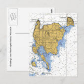 Washington Island, WI Nautical Chart Briefkaart (Voorkant / Achterkant)
