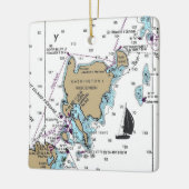 Washington Island WI Nautical Chart Keramisch Ornament (Links)