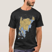 Washington Island, WI Nautical Chart T shirt (Voorkant)