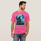 Washington Issaquah Howling Wolf in het Moon Fores T-shirt (Voorkant volledig)