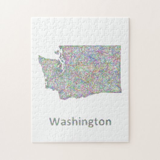 Washington-kaart Legpuzzel (Verticaal)