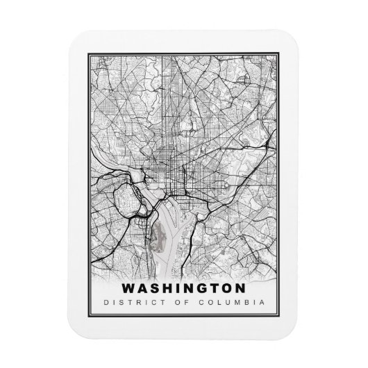 Washington Kaart Magneet (Verticaal)