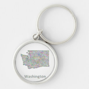 Washington-kaart Sleutelhanger