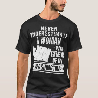 Washington Kaart WA Staat T-shirt