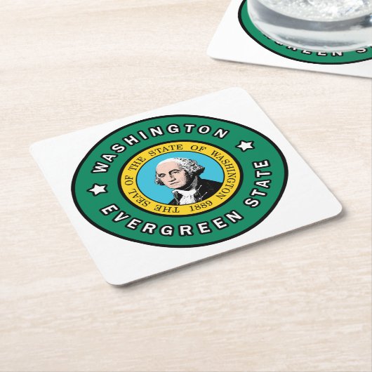 Washington Kartonnen Onderzetters (Schuin)