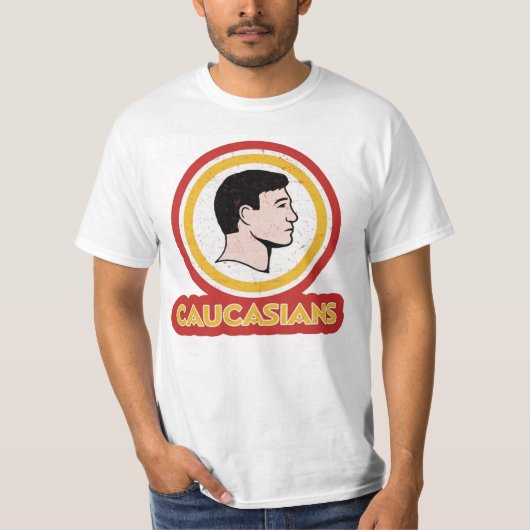 "Washington Kaukasians Redskins - Kaukasiërs" T-shirt (Voorkant)