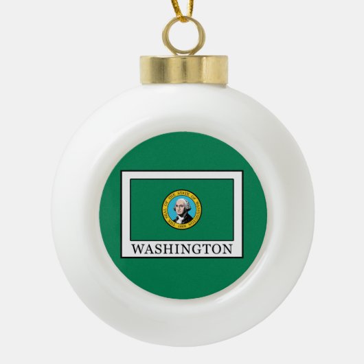 Washington Keramische Bal Ornament (Voorkant)