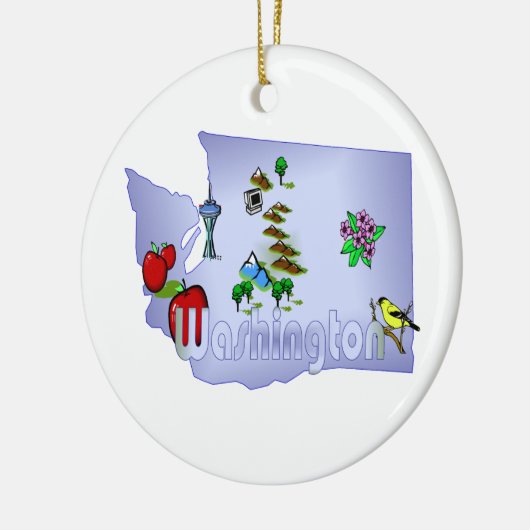 Washington kerstboomversiering keramisch ornament (Links)