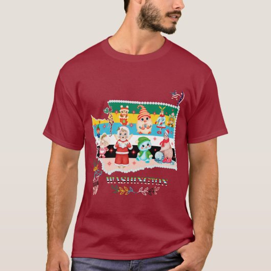 Washington Kerstmis T-shirt (Voorkant)