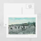Washington Lake Park Ice Skening Scene Briefkaart (Voorkant / Achterkant)