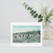 Washington Lake Park Ice Skening Scene Briefkaart (Staand voorkant)