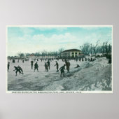 Washington Lake Park Ice Skening Scene Poster (Voorkant)