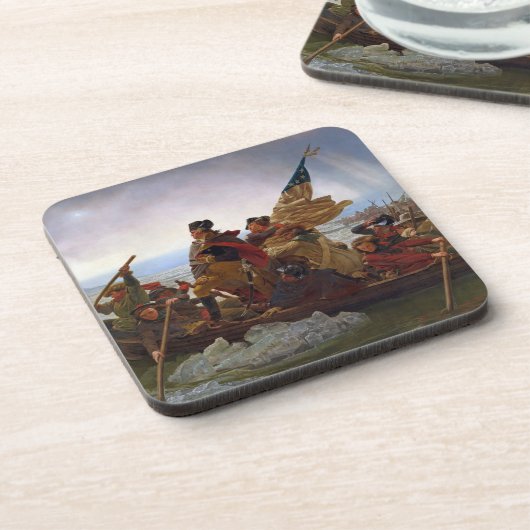 Washington langs de Delaware Bier Onderzetter (Linkerzijde)