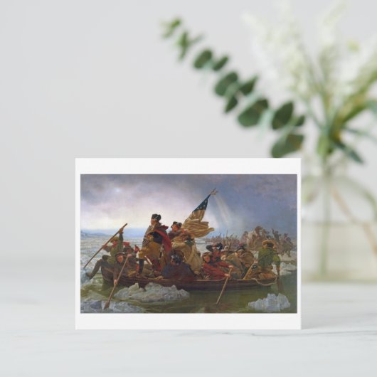 Washington langs de Delaware Briefkaart (Staand voorkant)