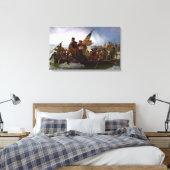 Washington langs de Delaware Canvas Afdruk (Insitu (Slaapkamer))