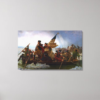 Washington langs de Delaware Canvas Afdruk