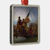 Washington langs de Delaware Metalen Ornament (Rechts)