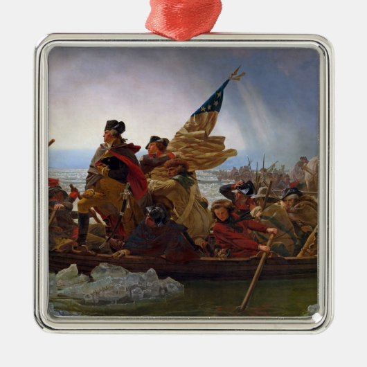Washington langs de Delaware Metalen Ornament (Voorkant)