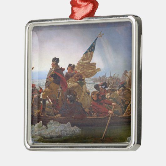Washington langs de Delaware Metalen Ornament (Links)