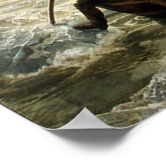 Washington langs de Delaware Poster (Hoek)