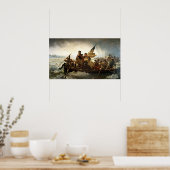 Washington langs de Delaware Poster (Keuken)