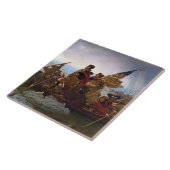 Washington langs de Delaware Tegeltje (Zijkant)