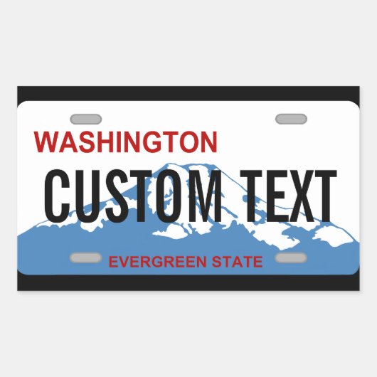 Washington licentie bord aangepaste sticker (Voorkant)