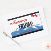 Washington licentie bord Stem Trump aangepaste sti Rechthoekige Sticker (Envelop)