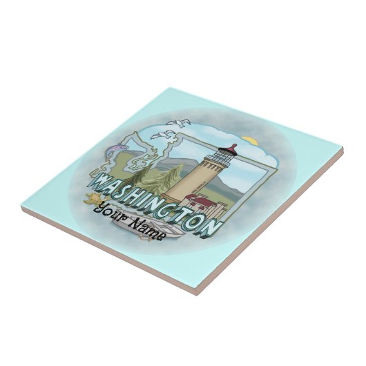 Washington Lighthouse Tegel Tegeltje (Zijkant)