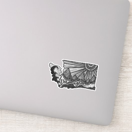 Washington lineart sticker (Detail)
