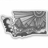 Washington lineart sticker (Voorkant)